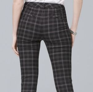 COMFORT STRETCH PLAID SLIM ANKLE PANTS